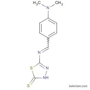 Molecular Structure of 140161-49-5 (1,3,4-Thiadiazole-2(3H)-thione,
5-[[[4-(dimethylamino)phenyl]methylene]amino]-)