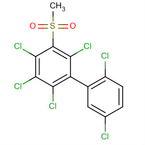 Molecular Structure of 140202-89-7 (1,1'-Biphenyl, 2,2',3,4,5',6-hexachloro-5-(methylsulfonyl)-)