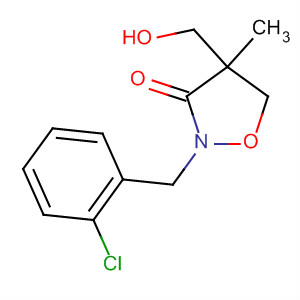 Molecular Structure of 140360-36-7 (3-Isoxazolidinone,
2-[(2-chlorophenyl)methyl]-4-(hydroxymethyl)-4-methyl-)