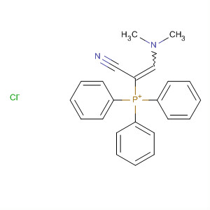 Molecular Structure of 140367-34-6 (Phosphonium, [1-cyano-2-(dimethylamino)ethenyl]triphenyl-, chloride)