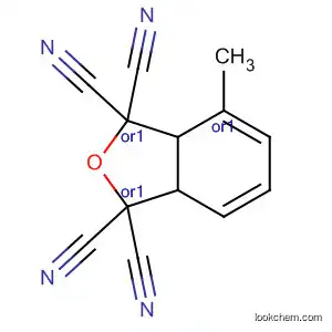 Molecular Structure of 140668-81-1 (1,1,3,3-Isobenzofurantetracarbonitrile, 3a,7a-dihydro-4-methyl-, cis-)