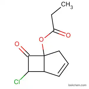 Molecular Structure of 140669-24-5 (Bicyclo[3.2.0]hept-2-en-6-one, 7-chloro-5-(1-oxopropoxy)-)