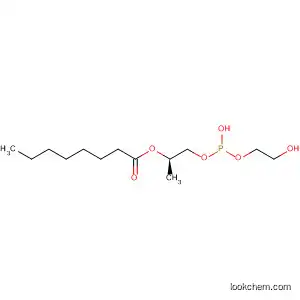 Molecular Structure of 140671-17-6 (Octanoic acid,
1-[[[hydroxy(2-hydroxyethoxy)phosphinyl]oxy]methyl]-1,2-ethanediyl
ester, (R)-)