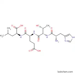 Molecular Structure of 140675-11-2 (L-Leucine, N-[N-(N-L-histidyl-L-threonyl)-L-a-glutamyl]-)
