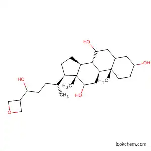 Molecular Structure of 140696-50-0 (Cholestane-3,7,12,24-tetrol, 26,27-epoxy-, (3a,5b,7a,12a,24R)-)