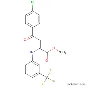 Molecular Structure of 140703-56-6 (2-Butenoic acid,
4-(4-chlorophenyl)-4-oxo-2-[[3-(trifluoromethyl)phenyl]amino]-, methyl
ester, (Z)-)