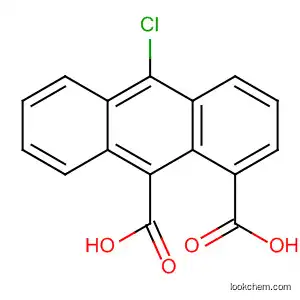 Molecular Structure of 140937-18-4 (1,9-Anthracenedicarboxylic acid, 10-chloro-)