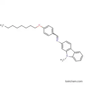Molecular Structure of 141029-99-4 (9H-Carbazol-2-amine, 9-methyl-N-[[4-(octyloxy)phenyl]methylene]-, (E)-)