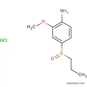 Molecular Structure of 141101-01-1 (Benzenamine, 2-methoxy-4-(propylsulfinyl)-, hydrochloride)