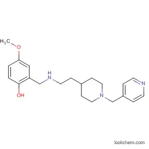 Molecular Structure of 141108-33-0 (Phenol,
4-methoxy-2-[[[2-[1-(4-pyridinylmethyl)-4-piperidinyl]ethyl]amino]methyl]-)
