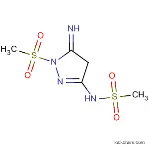 Molecular Structure of 141193-03-5 (Methanesulfonamide,
N-[4,5-dihydro-5-imino-1-(methylsulfonyl)-1H-pyrazol-3-yl]-)