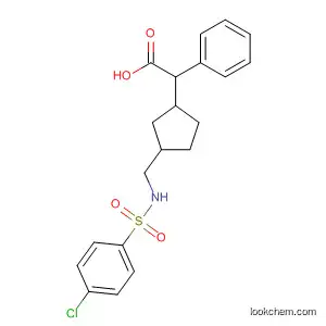 Molecular Structure of 141335-05-9 (Benzeneacetic acid,
4-[1-[[[(4-chlorophenyl)sulfonyl]amino]methyl]cyclopentyl]-)
