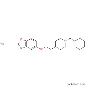 Molecular Structure of 141430-01-5 (Piperidine, 4-[2-(1,3-benzodioxol-5-yloxy)ethyl]-1-(cyclohexylmethyl)-,
hydrochloride)