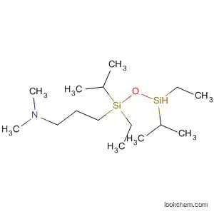 Molecular Structure of 142414-23-1 (1-Propanamine,
3-[1,3-diethyl-1,3-bis(1-methylethyl)disiloxanyl]-N,N-dimethyl-)