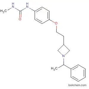 Molecular Structure of 143329-19-5 (Urea, N-methyl-N'-[4-[2-[1-(1-phenylethyl)-3-azetidinyl]ethoxy]phenyl]-)