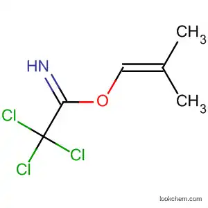 Molecular Structure of 146096-45-9 (Ethanimidic acid, 2,2,2-trichloro-, 2-methyl-1-propenyl ester)