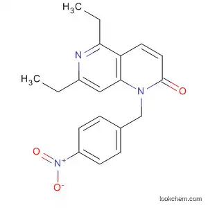 Molecular Structure of 146720-86-7 (1,6-Naphthyridin-2(1H)-one, 5,7-diethyl-1-[(4-nitrophenyl)methyl]-)