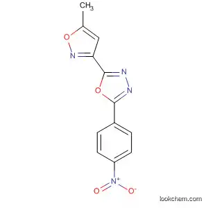 Molecular Structure of 149110-02-1 (1,3,4-Oxadiazole, 2-(5-methyl-3-isoxazolyl)-5-(4-nitrophenyl)-)
