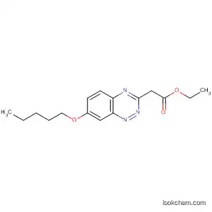 Molecular Structure of 149589-75-3 (1,2,4-Benzotriazine-3-acetic acid, 7-(pentyloxy)-, ethyl ester)