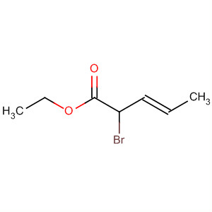 Molecular Structure of 154870-13-0 (3-Pentenoic acid, 2-bromo-, ethyl ester, (E)-)