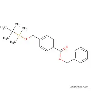 Molecular Structure of 157284-48-5 (Benzoic acid, 4-[[[(1,1-dimethylethyl)dimethylsilyl]oxy]methyl]-,
phenylmethyl ester)