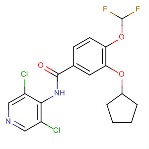 Molecular Structure of 159782-36-2 (Benzamide,
3-(cyclopentyloxy)-N-(3,5-dichloro-4-pyridinyl)-4-(difluoromethoxy)-)