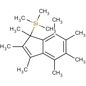 Molecular Structure of 159853-29-9 (Silane, (1,2,3,4,5,6,7-heptamethyl-1H-inden-1-yl)trimethyl-)