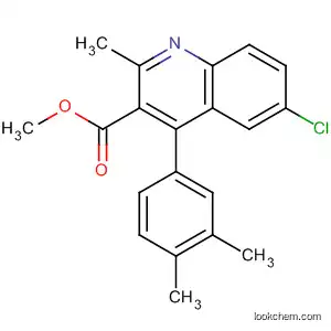 Molecular Structure of 161493-18-1 (3-Quinolinecarboxylic acid, 6-chloro-4-(3,4-dimethylphenyl)-2-methyl-,
methyl ester)