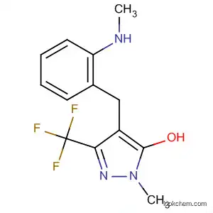 Molecular Structure of 161837-68-9 (1H-Pyrazol-5-ol,
1-methyl-4-[[2-(methylamino)phenyl]methyl]-3-(trifluoromethyl)-)