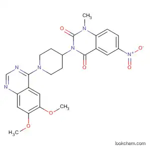 2,4(1H,3H)-Quinazolinedione,
3-[1-(6,7-dimethoxy-4-quinazolinyl)-4-piperidinyl]-1-methyl-6-nitro-