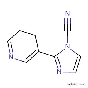 Molecular Structure of 163227-17-6 (1H-Imidazole, 1-cyano-4,5-dihydro-2-(3-pyridinyl)-)