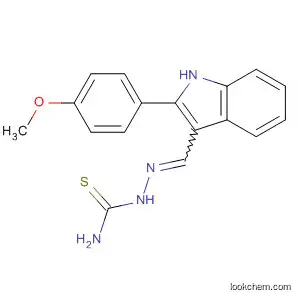 Molecular Structure of 177410-36-5 (Hydrazinecarbothioamide,
2-[[2-(4-methoxyphenyl)-1H-indol-3-yl]methylene]-)