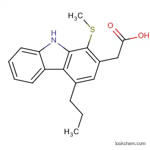 Molecular Structure of 177549-49-4 (9H-Carbazole-2-acetic acid, 1-(methylthio)-4-propyl-)