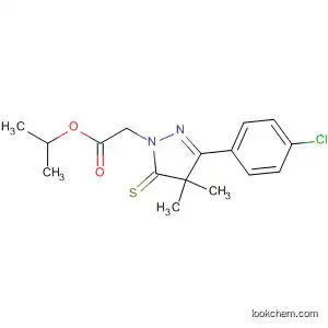 Molecular Structure of 181067-29-8 (1H-Pyrazole-1-acetic acid,
3-(4-chlorophenyl)-4,5-dihydro-4,4-dimethyl-5-thioxo-, 1-methylethyl
ester)