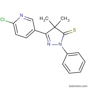Molecular Structure of 181067-47-0 (3H-Pyrazole-3-thione,
5-(6-chloro-3-pyridinyl)-2,4-dihydro-4,4-dimethyl-2-phenyl-)