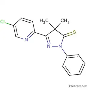 Molecular Structure of 181067-55-0 (3H-Pyrazole-3-thione,
5-(5-chloro-2-pyridinyl)-2,4-dihydro-4,4-dimethyl-2-phenyl-)