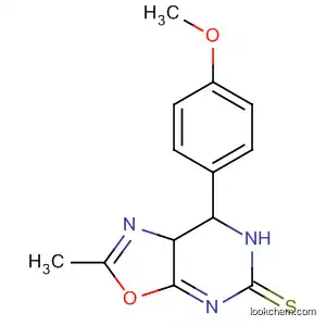 Molecular Structure of 181644-19-9 (Oxazolo[5,4-d]pyrimidine-5(6H)-thione,
7,7a-dihydro-7-(4-methoxyphenyl)-2-methyl-)