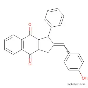 Molecular Structure of 182119-73-9 (1H-Benz[f]indene-4,9-dione,
2,3-dihydro-2-[(4-hydroxyphenyl)methylene]-1-phenyl-)