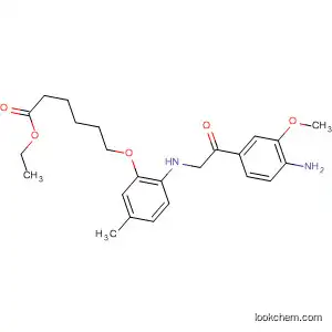 Molecular Structure of 183496-94-8 (Hexanoic acid,
6-[2-[(4-amino-3-methoxybenzoyl)methylamino]-5-methylphenoxy]-, ethyl
ester)