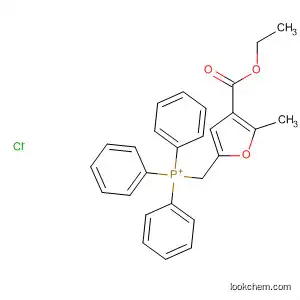 Molecular Structure of 53582-52-8 (Phosphonium, [[4-(ethoxycarbonyl)-5-methyl-2-furanyl]methyl]triphenyl-,
chloride)