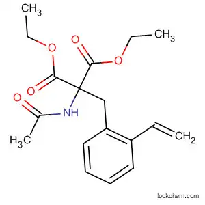 Molecular Structure of 59990-96-4 (Propanedioic acid, (acetylamino)[(ethenylphenyl)methyl]-, diethyl ester)