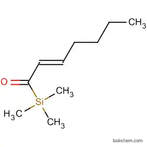 Molecular Structure of 77129-90-9 (Silane, trimethyl(1-oxo-2-heptenyl)-, (E)-)