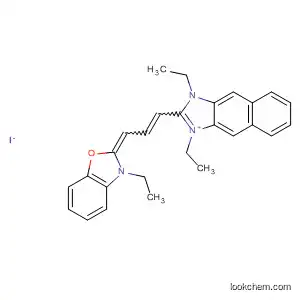 Molecular Structure of 80079-28-3 (1H-Naphth[2,3-d]imidazolium,
1,3-diethyl-2-[3-(3-ethyl-2(3H)-benzoxazolylidene)-1-propenyl]-, iodide)