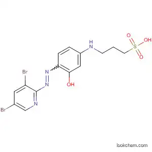 Molecular Structure of 86190-01-4 (1-Propanesulfonic acid,
3-[[4-[(3,5-dibromo-2-pyridinyl)azo]-3-hydroxyphenyl]amino]-)
