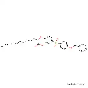 Molecular Structure of 87001-23-8 (Dodecanoic acid, 2-[4-[[4-(phenylmethoxy)phenyl]sulfonyl]phenoxy]-)