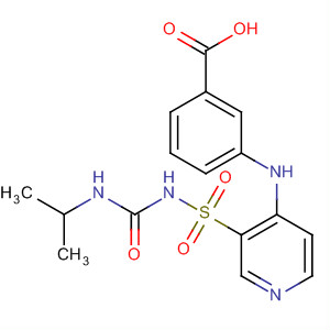 Benzoic acid,
3-[[3-[[[[(1-methylethyl)amino]carbonyl]amino]sulfonyl]-4-pyridinyl]amino]
-