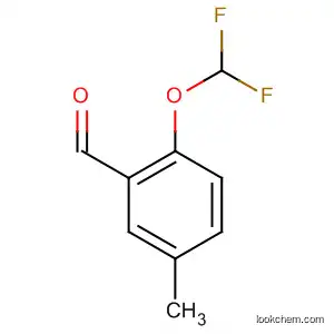 Molecular Structure of 147249-30-7 (Benzaldehyde, 2-(difluoromethoxy)-5-methyl-)