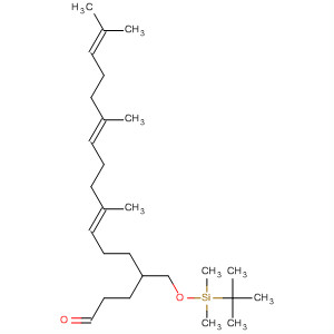 Molecular Structure of 197589-92-7 (7,11,15-Heptadecatrienal,
4-[[[(1,1-dimethylethyl)dimethylsilyl]oxy]methyl]-8,12,16-trimethyl-,
(7E,11E)-)
