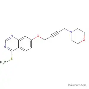Molecular Structure of 220896-44-6 (Quinazoline, 4-(methylthio)-7-[[4-(4-morpholinyl)-2-butynyl]oxy]-)