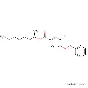 Molecular Structure of 239803-43-1 (Benzoic acid, 3-fluoro-4-(phenylmethoxy)-, (1R)-1-methylheptyl ester)